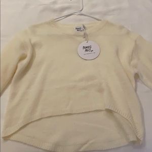 Princess Polly cream cropped sweater
